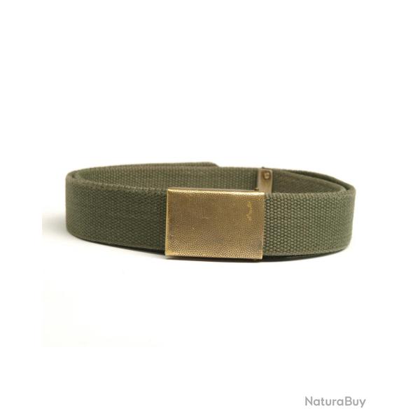 Ceinture de pantalon en sangle textile d'occasion - Vert olive
