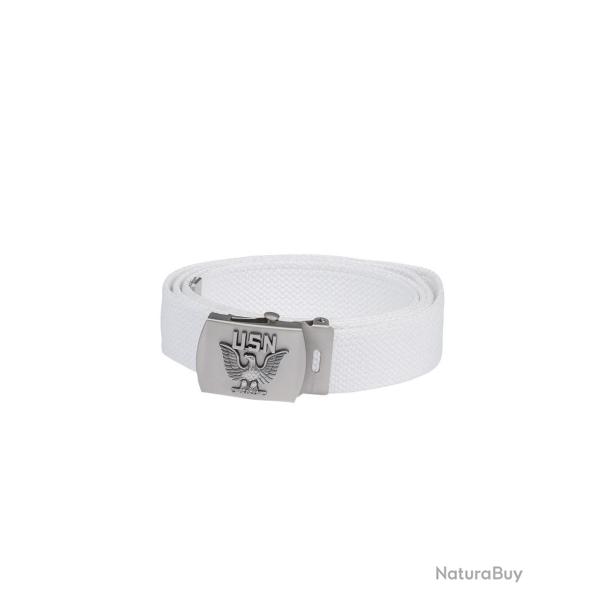 Ceinture de pantalon type US Mil-Tec en coton 3 cm - Bleu marine