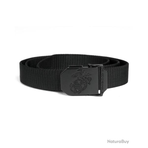 Ceinture de pantalon type USMC Mil-Tec en polyester 3 cm - Noir