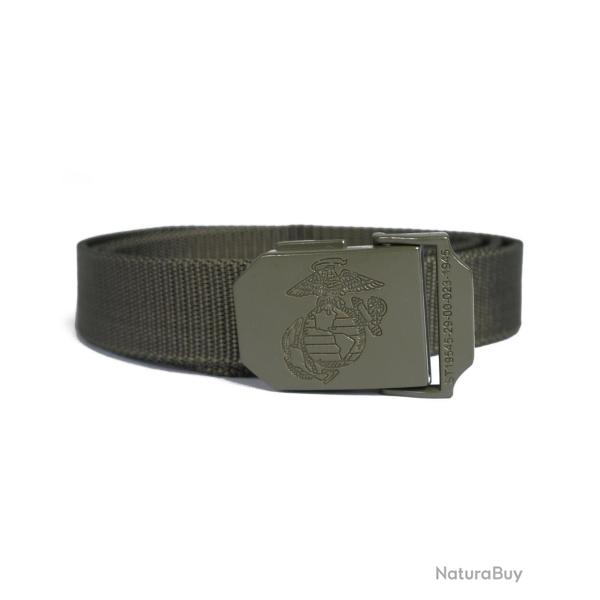 Ceinture de pantalon type USMC Mil-Tec en polyester 3 cm - Vert olive