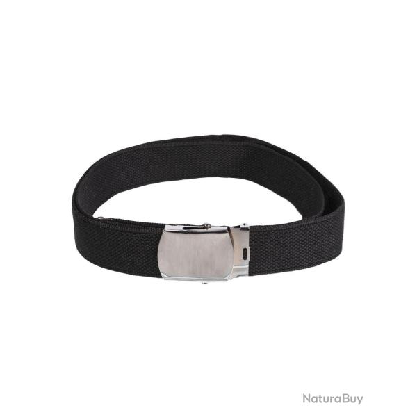 Ceinture de treillis Mil-Tec type US en coton polyester - Noir