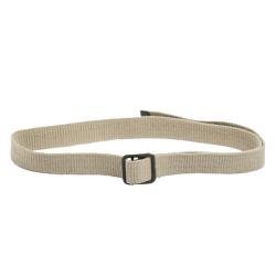 Ceinture fran&ccedil;aise en toile de coton &agrave; boucle m&eacute;tallique - Beige
