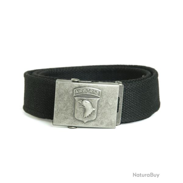Ceinture Mil-Tec Airborne en polyester 40 mm - Noir
