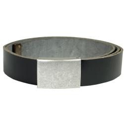 Ceinture Mil-Tec type Bundeswehr en cuir de bovin 3 cm - Noir / L