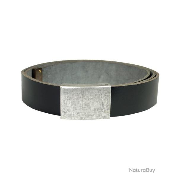 Ceinture Mil-Tec type Bundeswehr en cuir de bovin 3 cm - Noir / XL