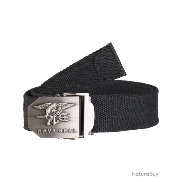 Ceinture Mil-Tec US Navy Seal en polyester 3,8 cm - Noir
