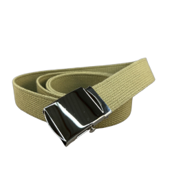 Ceinture Military Web + boucle chrom&eacute;e Rothco - Kaki
