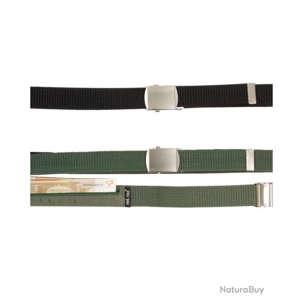Ceinture porte-billets type US Mil-Tec sangle polypropyl�ne - Vert olive