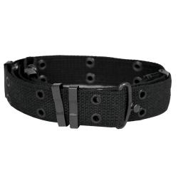 Ceinture type BDU Mil-Tec &agrave; oeillets en coton 80 % largeur 3 cm - Noir