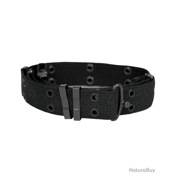 Ceinture type BDU Mil-Tec � oeillets en coton 80 % largeur 3 cm - Noir