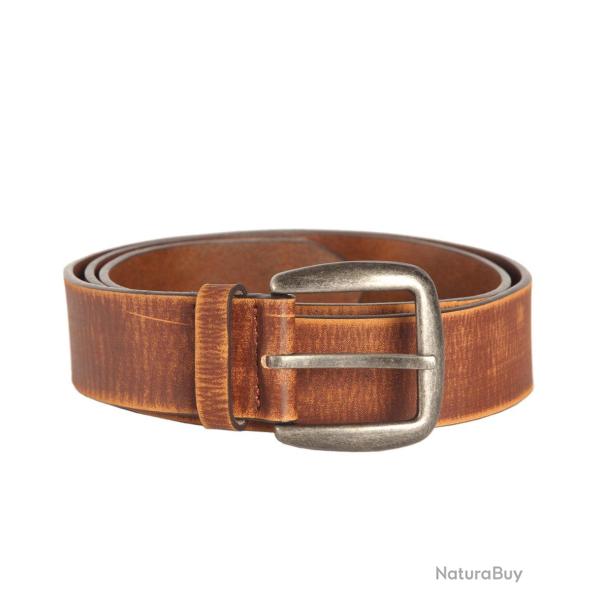 Ceinture Vintage Mil-Tec en cuir de bovin enduit 4 cm - Marron