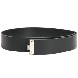 Ceinturon Mil-Tec en cro&ucirc;te de cuir de vachette 45 mm - Noir / XL