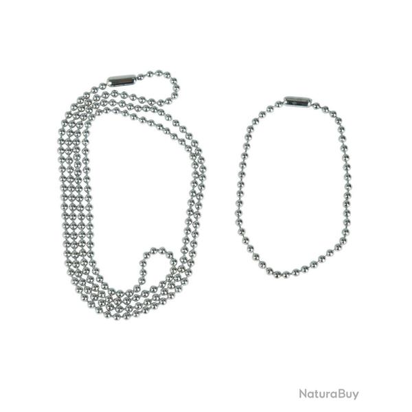 Cha�ne � billes Mil-Tec en laiton nickel� longueur 60 cm - Autre