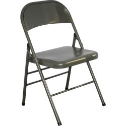 Chaise pliante type US Mil-Tec en m&eacute;tal laqu&eacute; - Vert olive