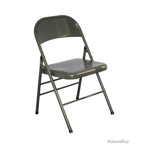 Chaise pliante type US Mil-Tec en m�tal laqu� - Vert olive