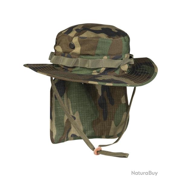 Chapeau de brousse britannique Mil-Tec en ripstop - Woodland / XL