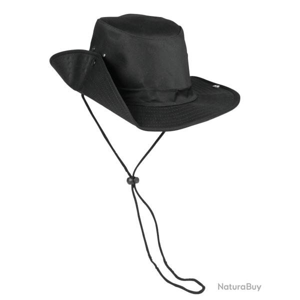Chapeau de brousse Mil-Tec en coton doubl� avec bord relevable - Noir / S