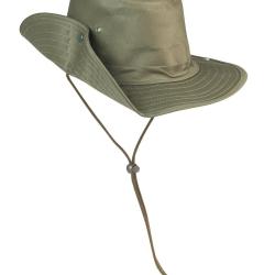 Chapeau de brousse Mil-Tec en coton doubl&eacute; avec bord relevable - Vert olive / L