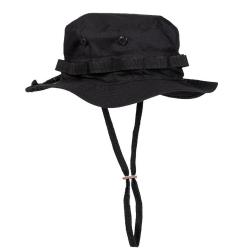 Chapeau de brousse type US GI Mil-Tec en polycoton ripstop - Noir