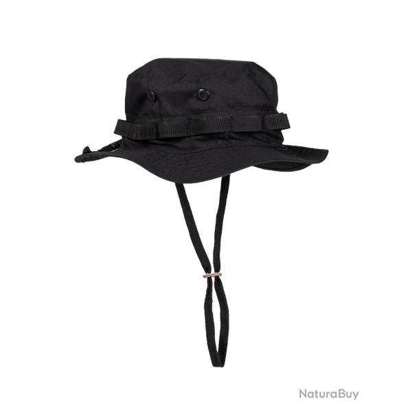 Chapeau de brousse type US GI Mil-Tec en polycoton ripstop - Noir