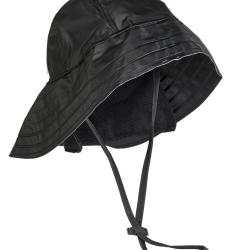 Chapeau de pluie S&uuml;dwester Mil-Tec en polyester enduit PVC - Noir / L