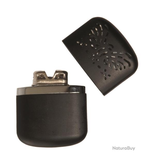 Chaufferette de poche � essence Mil-Tec Pro en alliage de zinc - Noir