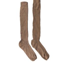 Chaussettes de dotation de la Bundeswehr en coton d'occasion - Marron