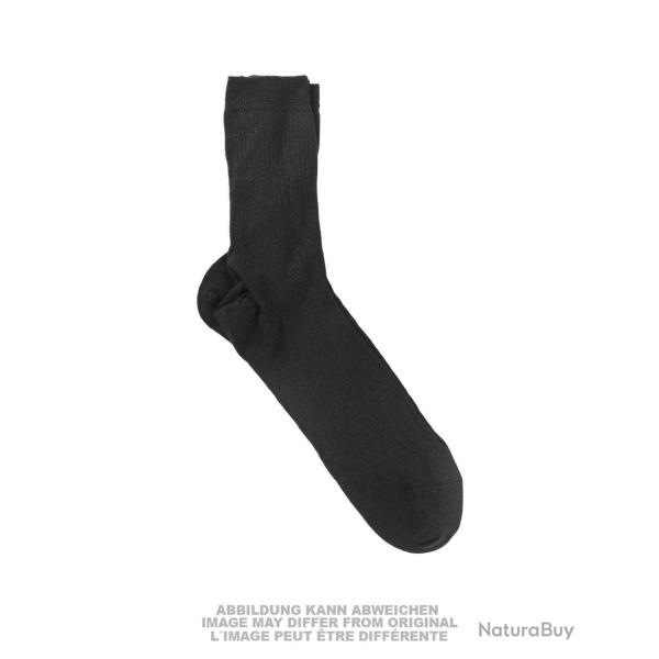 Chaussettes de dotation de la Bundeswehr en coton d'occasion - Noir