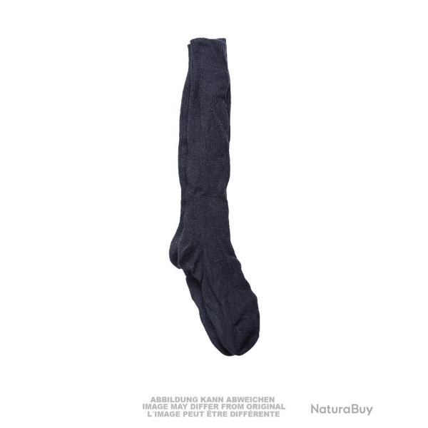 Chaussettes hautes de botte en laine d'occasion - Noir