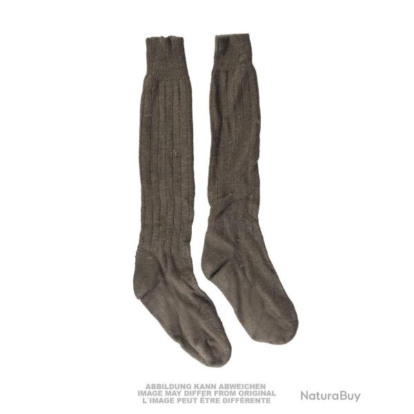 Chaussettes hautes de botte en laine d'occasion - Vert olive