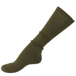 Chaussettes type US Mil-Tec &agrave; semelle bouclette 50 % laine - Vert olive / 36 EU