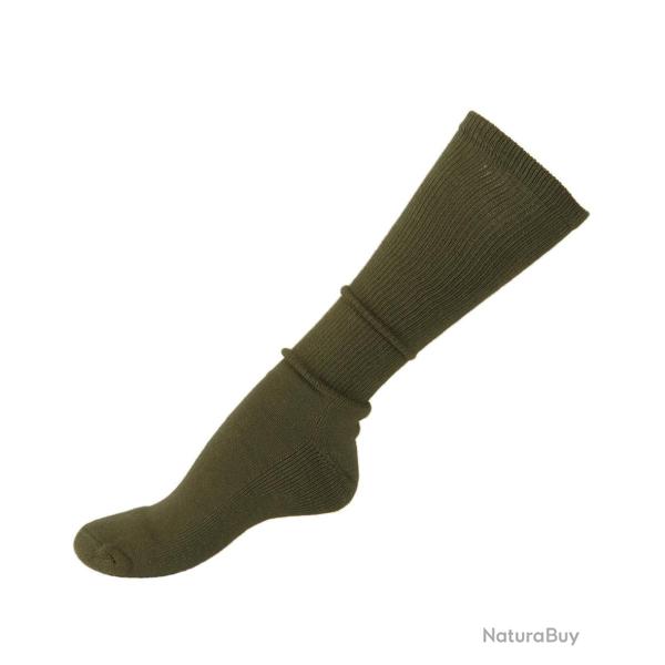 Chaussettes type US Mil-Tec � semelle bouclette 50 % laine - Vert olive / 36 EU