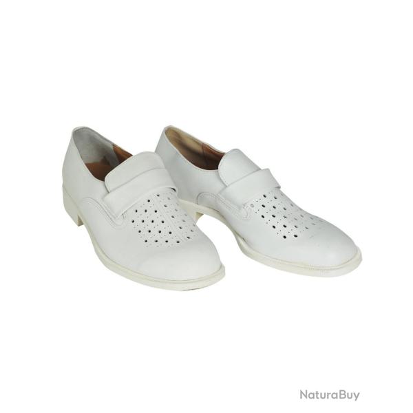 Chaussures basses en cuir de service d'occasion - Blanc
