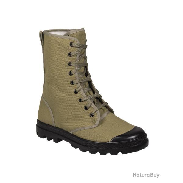 Chaussures de combat type commando fran�ais Mil-Tec en toile - Vert olive / 41 EU / 7 UK