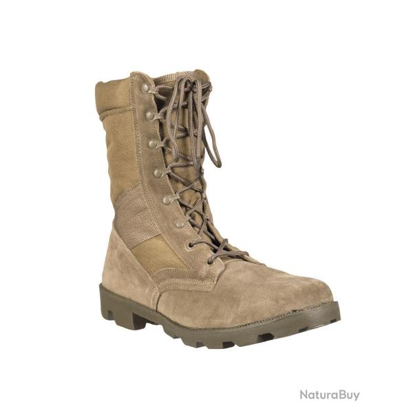 Chaussures de combat zone chaude Mil-Tec en Cordura et cuir - Coyote / 39 EU / 5 UK