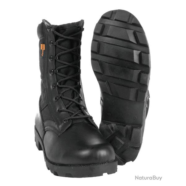 Chaussures de combat zone chaude Mil-Tec en Cordura et cuir - Noir / 40 EU / 6 UK