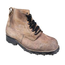 Chaussures de montagne suisses en cuir d'occasion - Marron