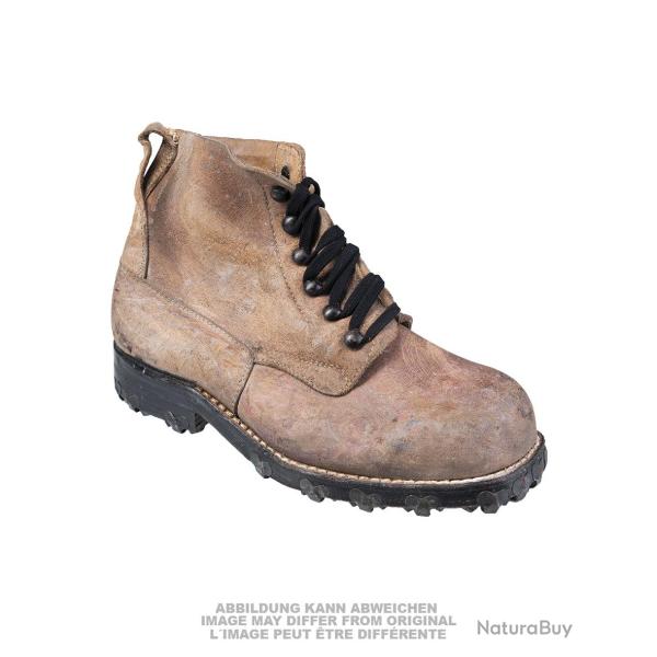 Chaussures de montagne suisses en cuir d'occasion - Marron