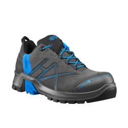 Chaussures de s&eacute;curit&eacute; basses Haix CONNEXIS Safety+ GTX cuir - Gris / Bleu / 50 EU / 14 UK