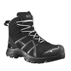 Chaussures de s&eacute;curit&eacute; Haix BLACK EAGLE Safety 40.1 mi-hautes - Noir / Argent / 40 EU / 6.5 UK