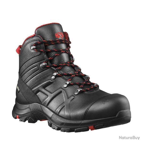 Chaussures de s�curit� Haix BLACK EAGLE Safety 54 mid cuir - Rouge / Noir / 41 EU / 7 UK