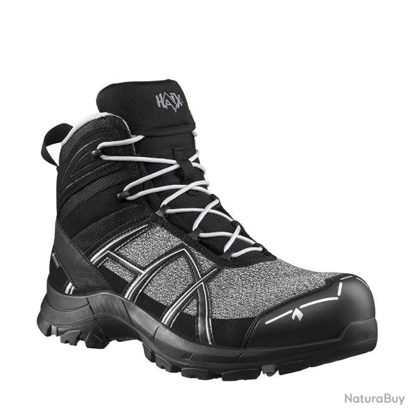 Chaussures de s�curit� Haix BLACK EAGLE Safety Pro mid - Noir / Argent / 38 EU / 5 UK