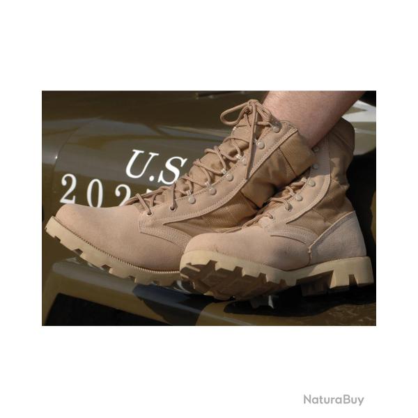 Chaussures Mil-Tec Speed Lace zone chaude en Cordura et cuir - Desert Camo / 45 EU / 11 UK
