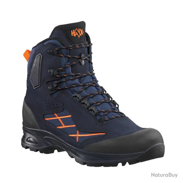 Chaussures montantes Haix SCOUT 3.0 GTX cuir nubuck 1,9 mm - Bleu marine / Orange / 45 EU / 10 UK