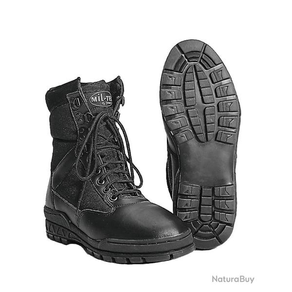 Chaussures tactiques Mil-Tec type SWAT en cuir et polyester - Noir / 41 EU / 7 UK