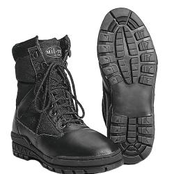 Chaussures tactiques Mil-Tec type SWAT en cuir et polyester - Noir / 45 EU / 11 UK