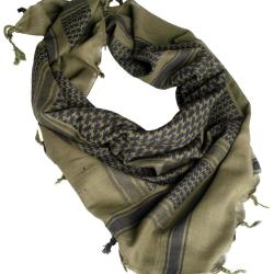 Ch&egrave;che Mil-Tec type shemagh en 100 % coton 110 x 110 cm - Noir