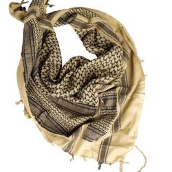 Ch&egrave;che shemagh Mil-Tec en coton 110 x 110 cm pour le cou - Noir