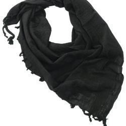 Ch&egrave;che Shemagh uni Mil-Tec en coton tiss&eacute; 110 x 110 cm - Noir