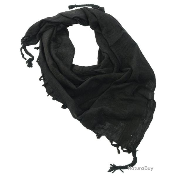 Ch�che Shemagh uni Mil-Tec en coton tiss� 110 x 110 cm - Noir